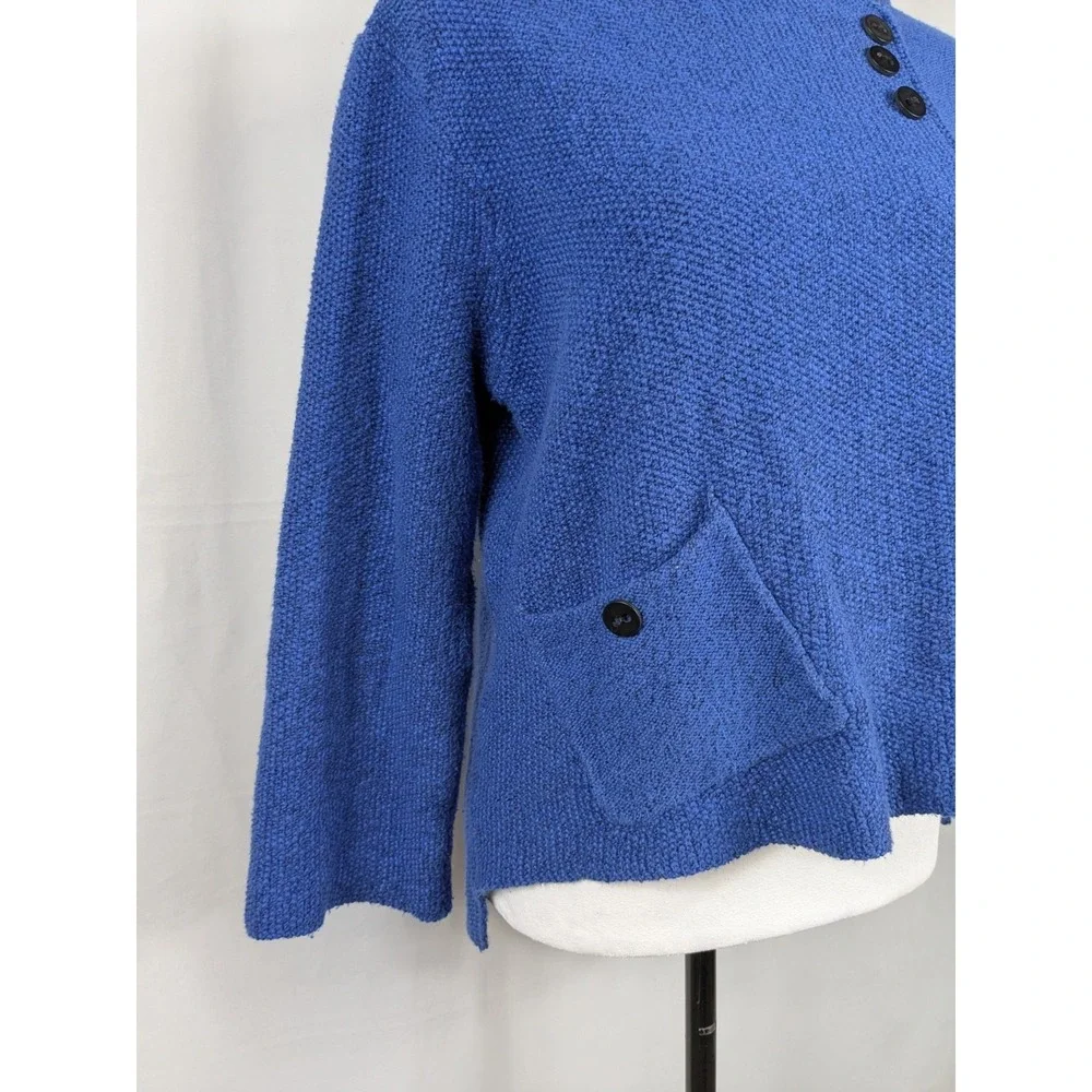Habitat Clothes to Live In Sweater Size S Blue Knit Lagenlook Minimalist 2996 - Picture 2 of 10